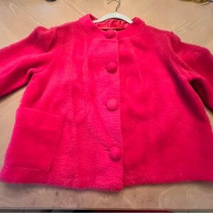 Vintage America Hot Pink Kids Fleece Cape